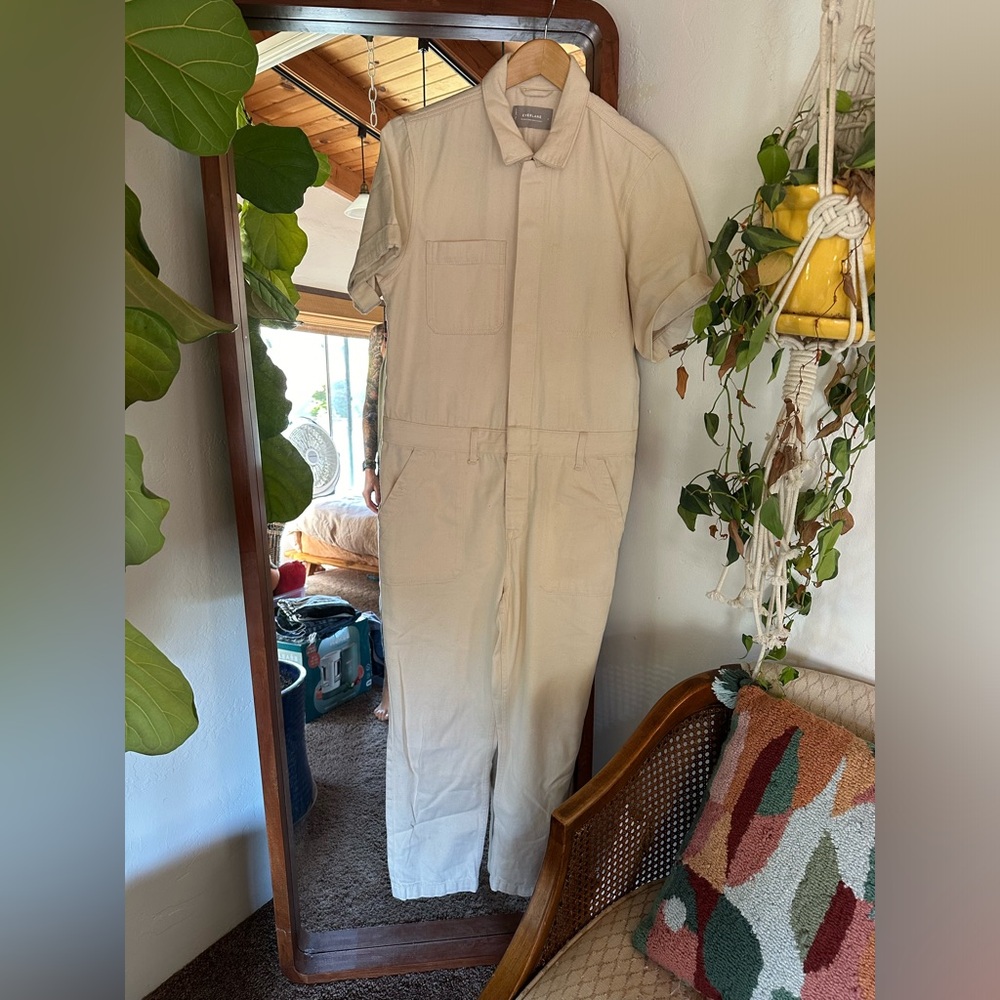 Madewell utility jumpsuit, natural,  size 8